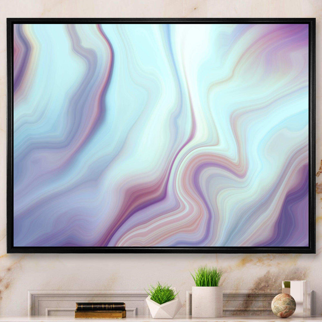 Marbled Liquid Agate Colours - Modern Bedroom Wall Art