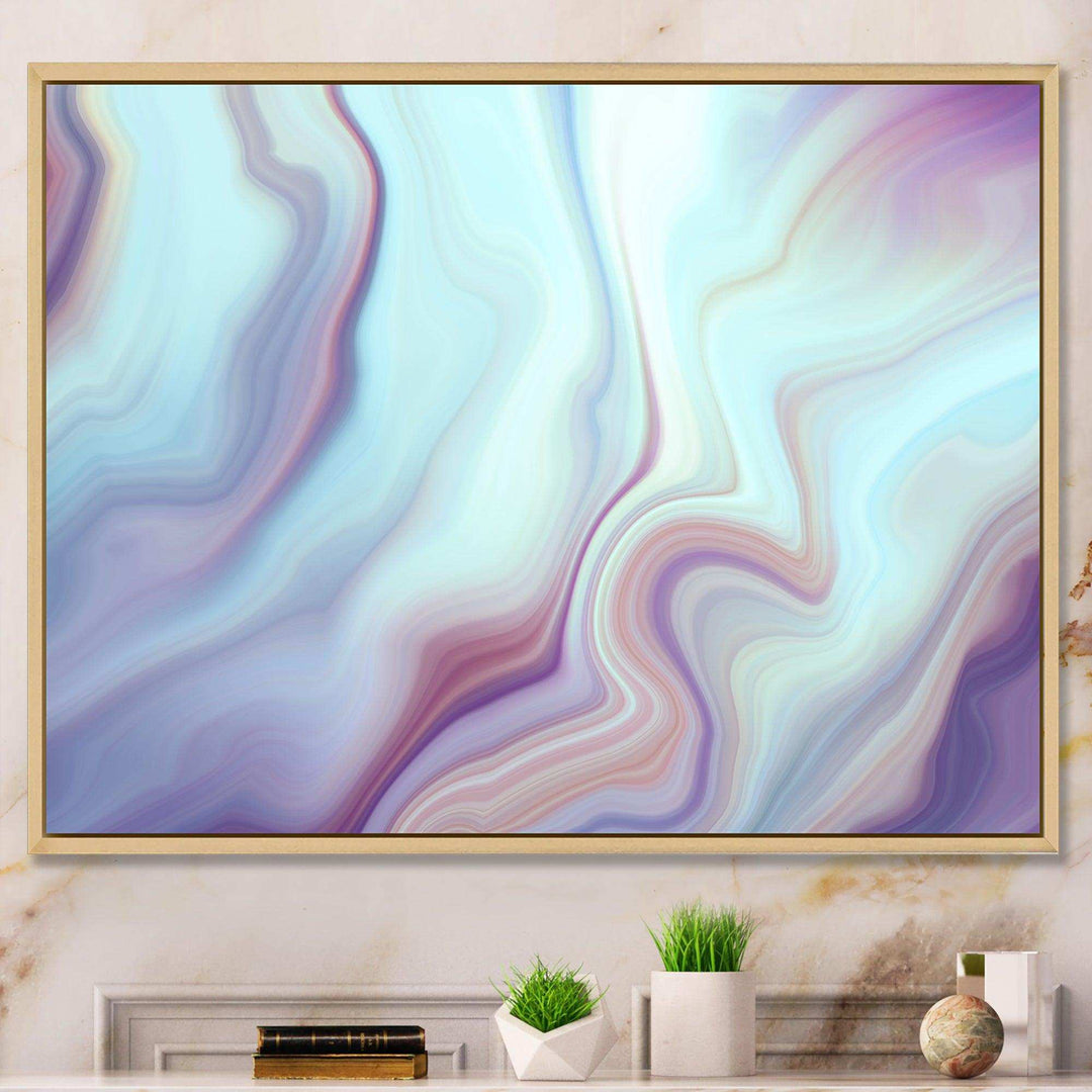 Marbled Liquid Agate Colours - Modern Bedroom Wall Art