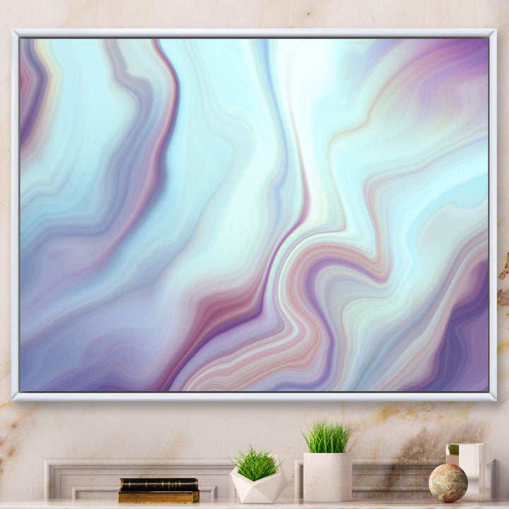 Marbled Liquid Agate Colours - Modern Bedroom Wall Art