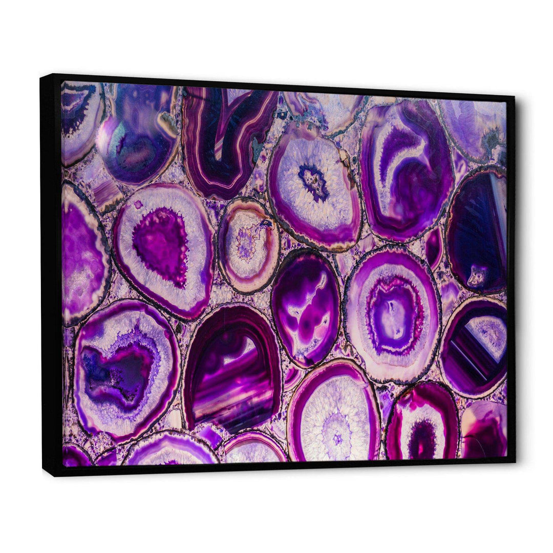Violet Agate geode - Mid-Century Modern Wall Art Prints