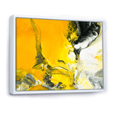 White and Yellow Marbled Acrylic with a cloud of Black
