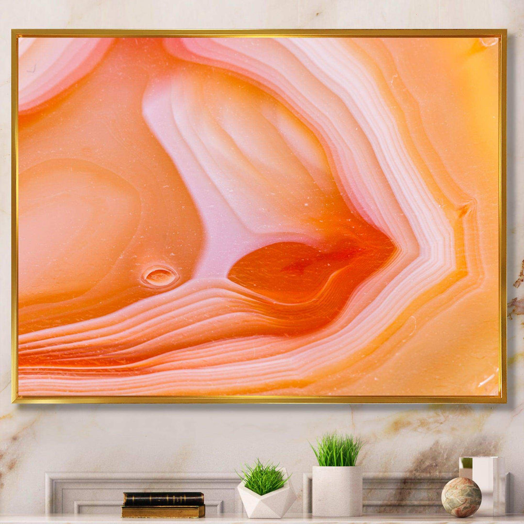 Mineral Orange Agate - Mid-Century Modern Wall Art Prints