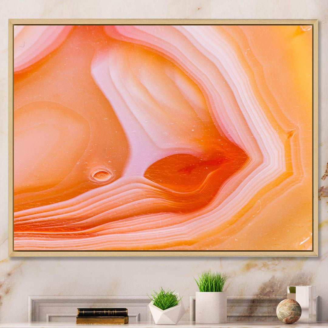 Mineral Orange Agate - Mid-Century Modern Wall Art Prints