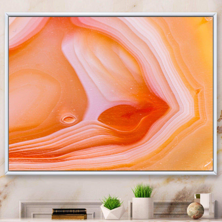 Mineral Orange Agate - Mid-Century Modern Wall Art Prints