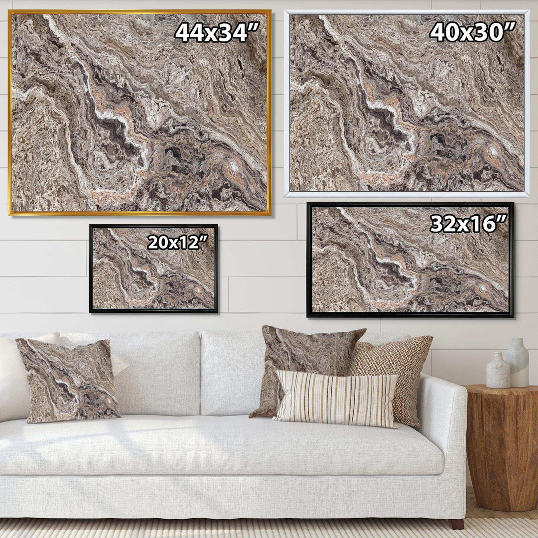 Onyx Travertine Tile - Mid-Century Modern Canvas Wall Art