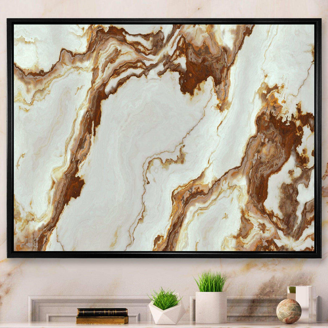 Natural Onyx Texture - Mid-Century Modern Bedroom Wall Art