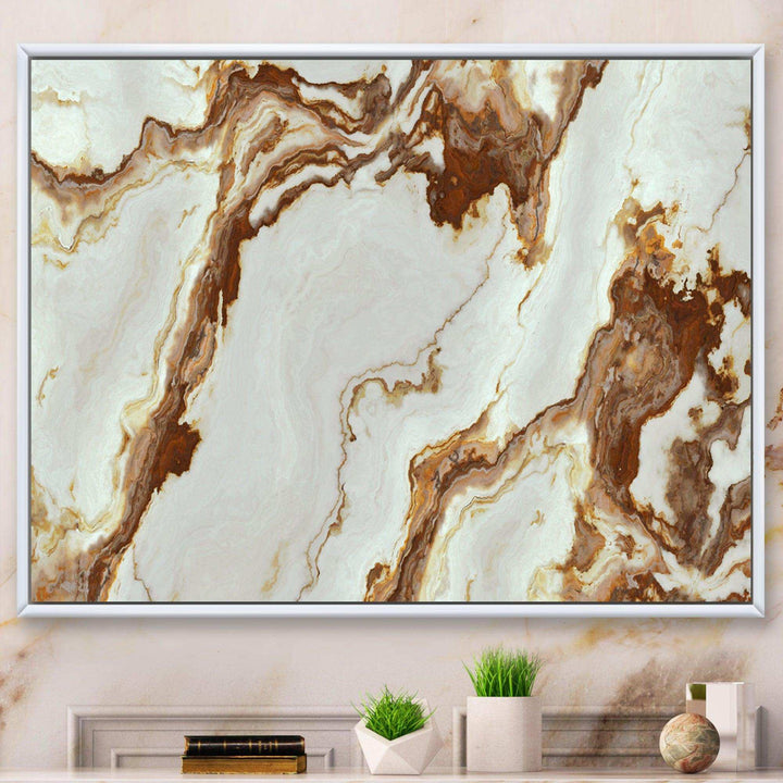 Natural Onyx Texture - Mid-Century Modern Bedroom Wall Art