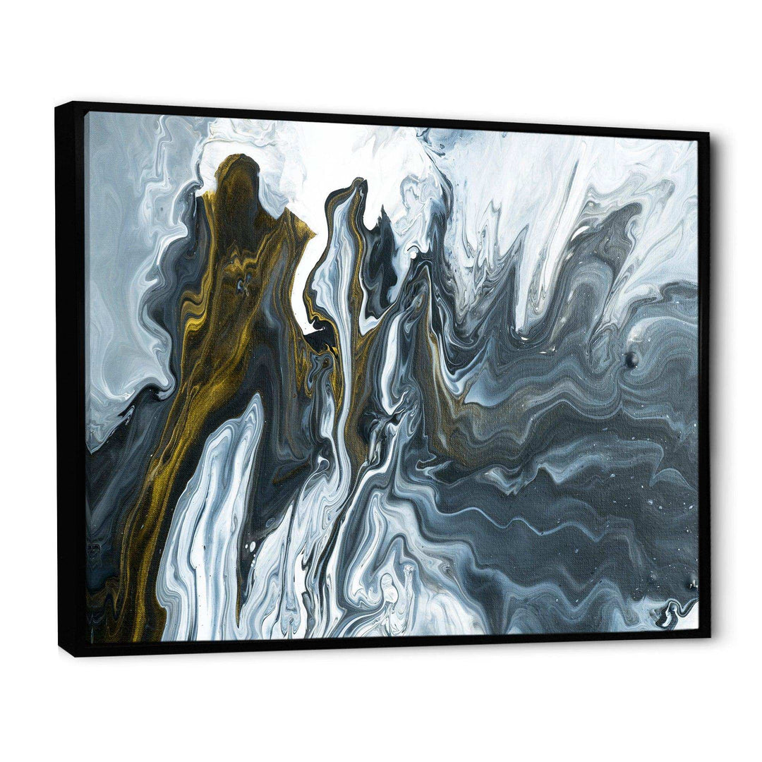 Grey, Yellow and White Marble Acrylic - Mid-Century Modern Wall Art Prints