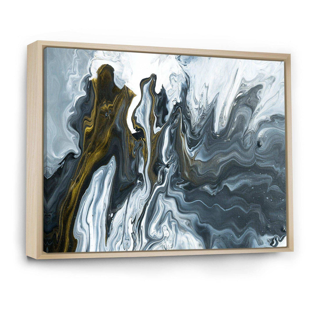 Grey, Yellow and White Marble Acrylic - Mid-Century Modern Wall Art Prints