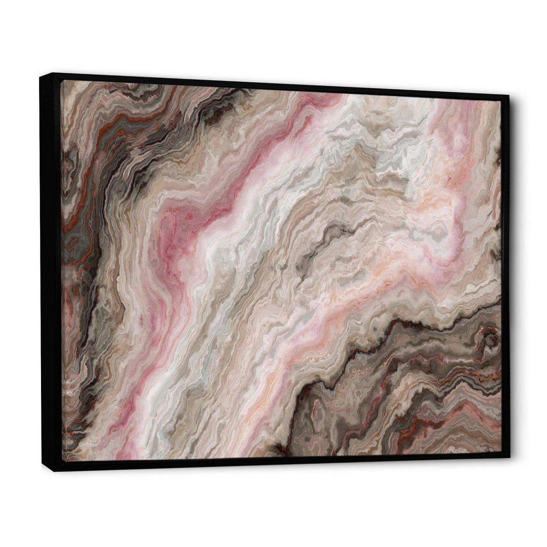 Grey Onyx with Rose Inclusions - Mid-Century Modern Living Room Wall Decor