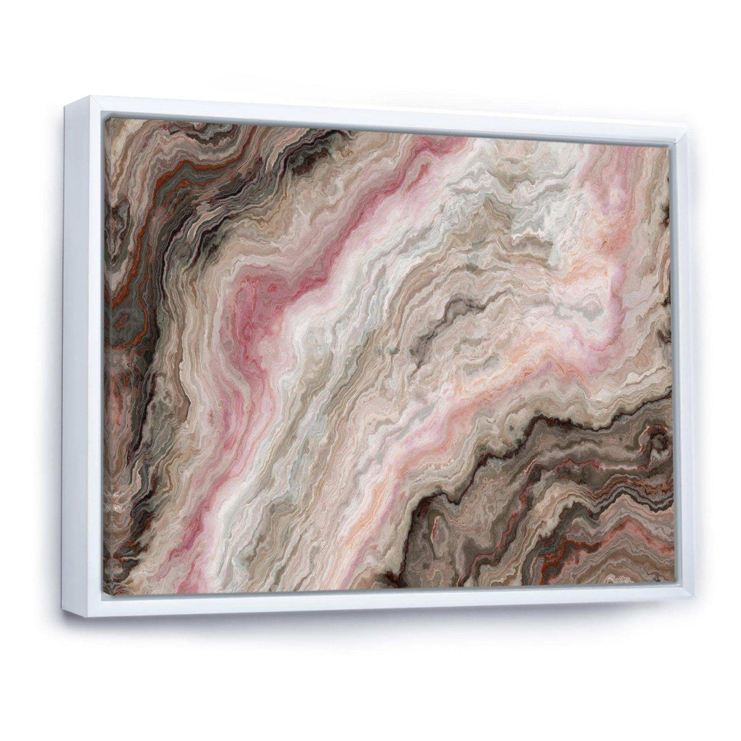 Grey Onyx with Rose Inclusions - Mid-Century Modern Living Room Wall Decor