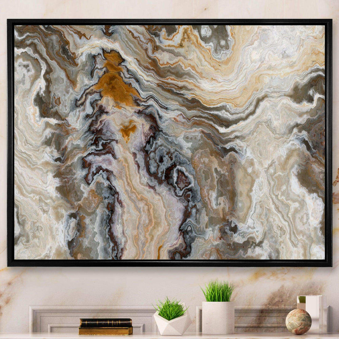 Onyx detail Composition - Mid-Century Modern Bedroom Wall Art