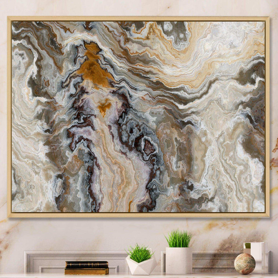 Onyx detail Composition - Mid-Century Modern Bedroom Wall Art