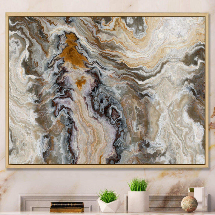 Onyx detail Composition - Mid-Century Modern Bedroom Wall Art