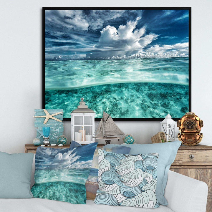 Amazing Underwater Seascape And Clouds