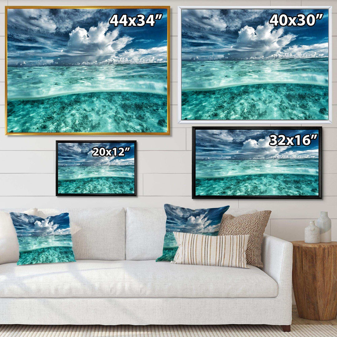 Amazing Underwater Seascape And Clouds