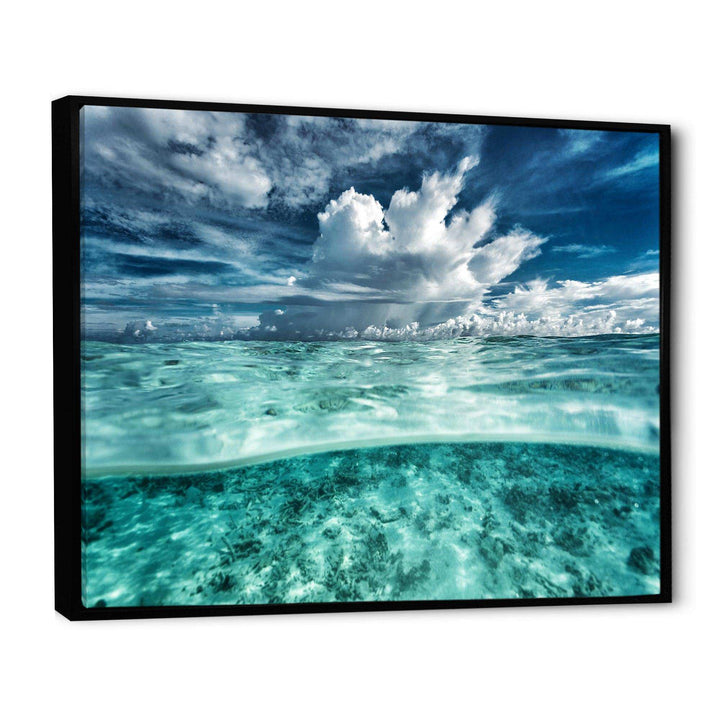 Amazing Underwater Seascape And Clouds