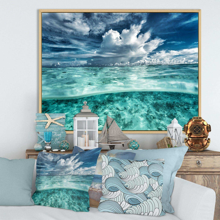 Amazing Underwater Seascape And Clouds