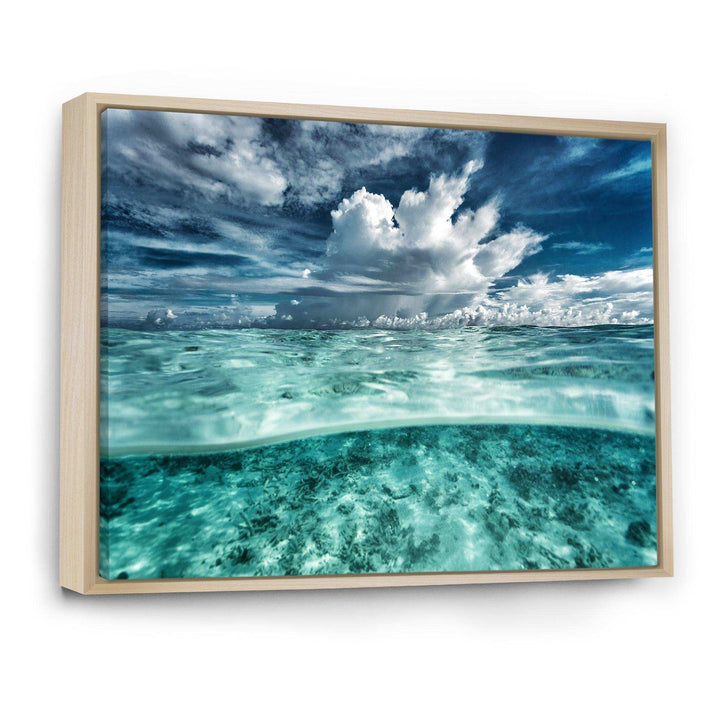 Amazing Underwater Seascape And Clouds