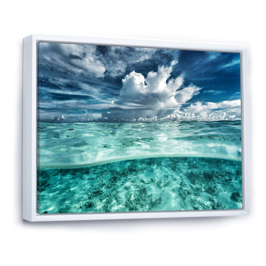 Amazing Underwater Seascape And Clouds