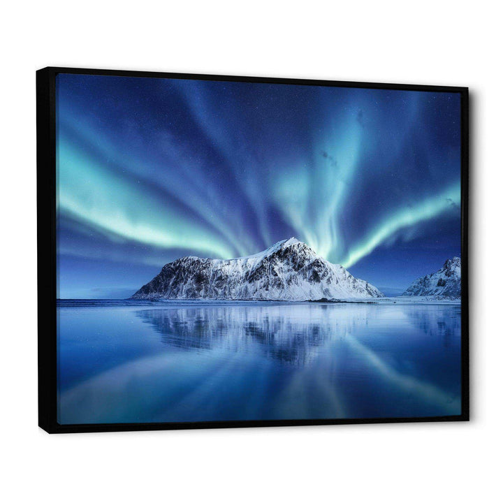 Aurora Borealis Reflection On The Water