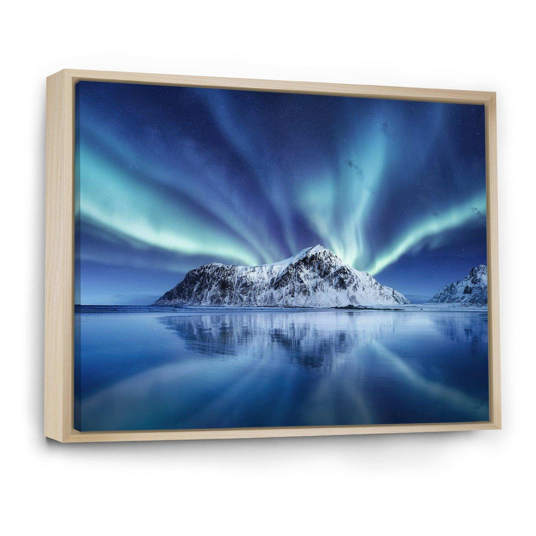 Aurora Borealis Reflection On The Water