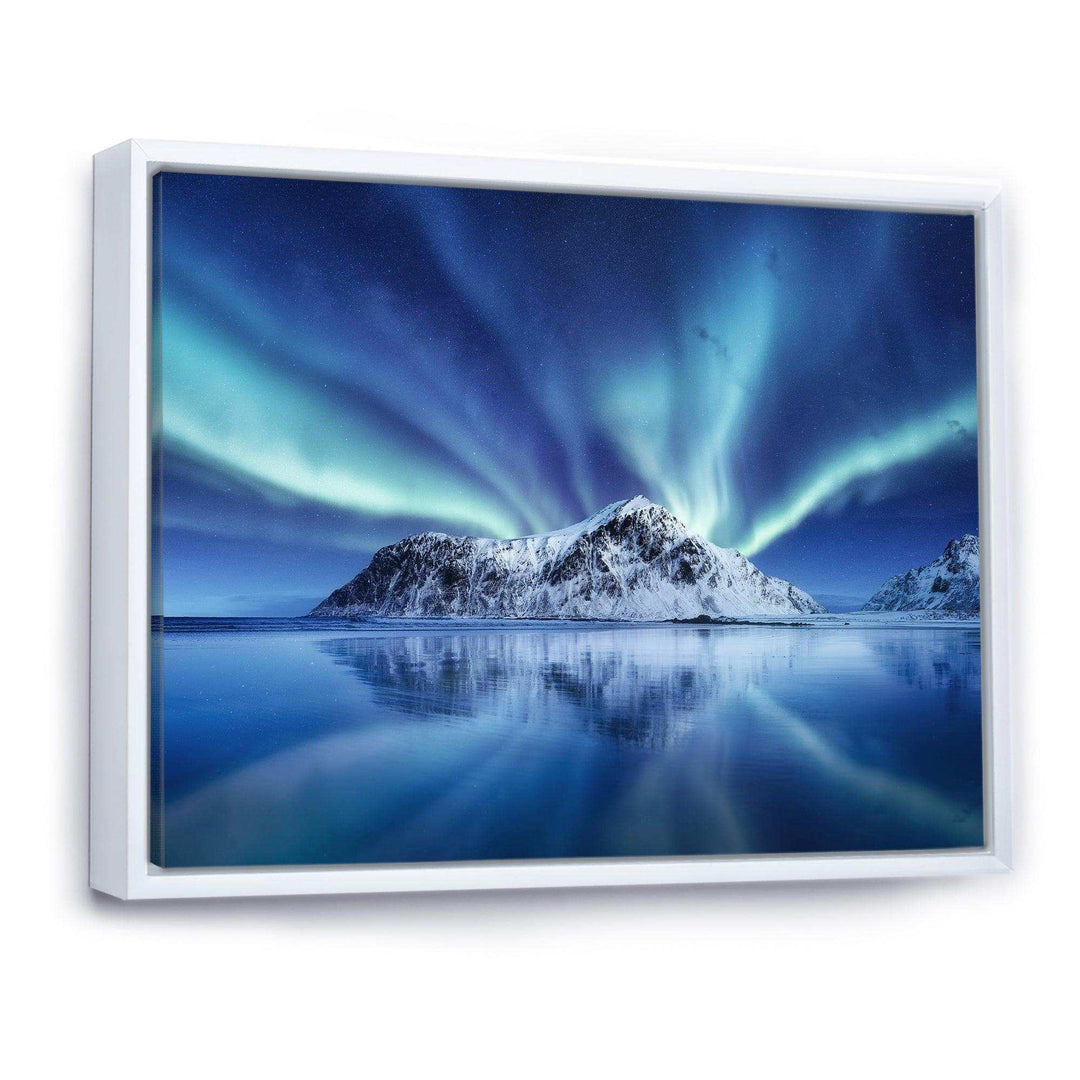 Aurora Borealis Reflection On The Water