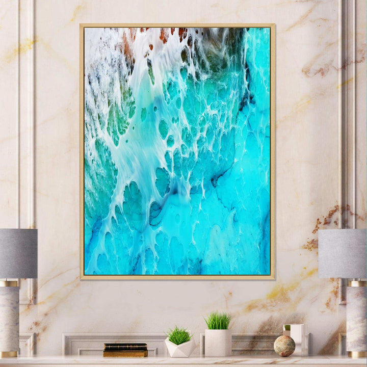 Waves Epoxy ResIn Art III - Modern Bedroom Wall Art