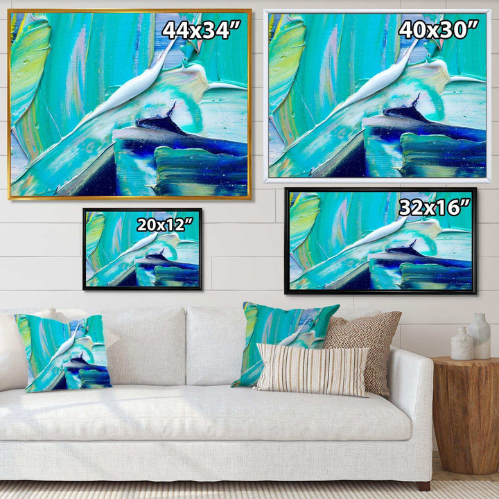 Oil On Canvas Textured Composition IX - Modern Canvas Wall Art