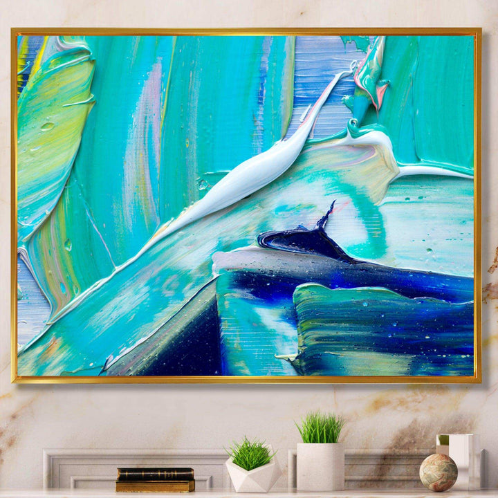 Oil On Canvas Textured Composition IX - Modern Canvas Wall Art