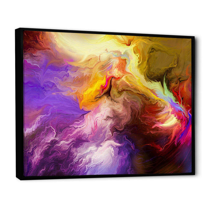 Oil Painted Purple And Yellow Clouds - Modern Wall Art Prints