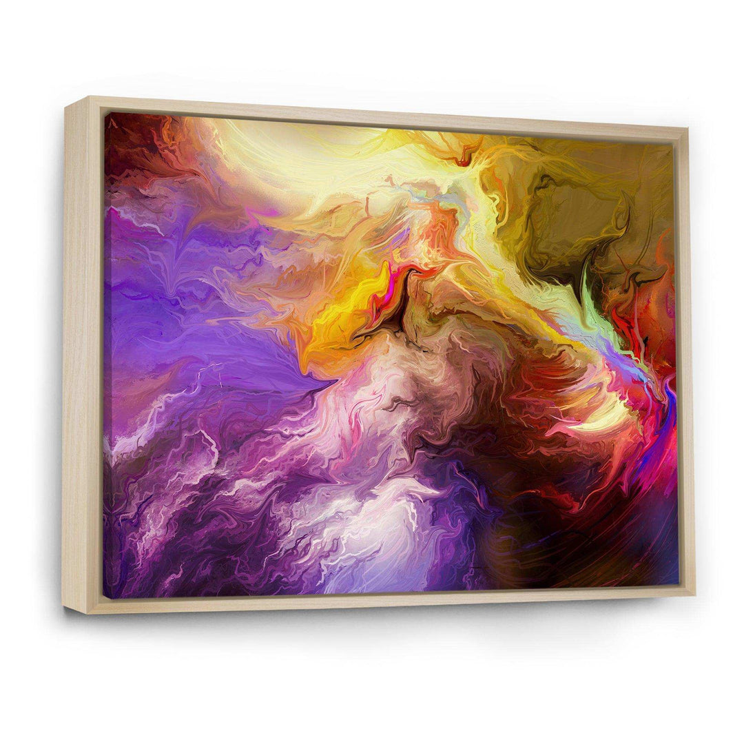 Oil Painted Purple And Yellow Clouds - Modern Wall Art Prints
