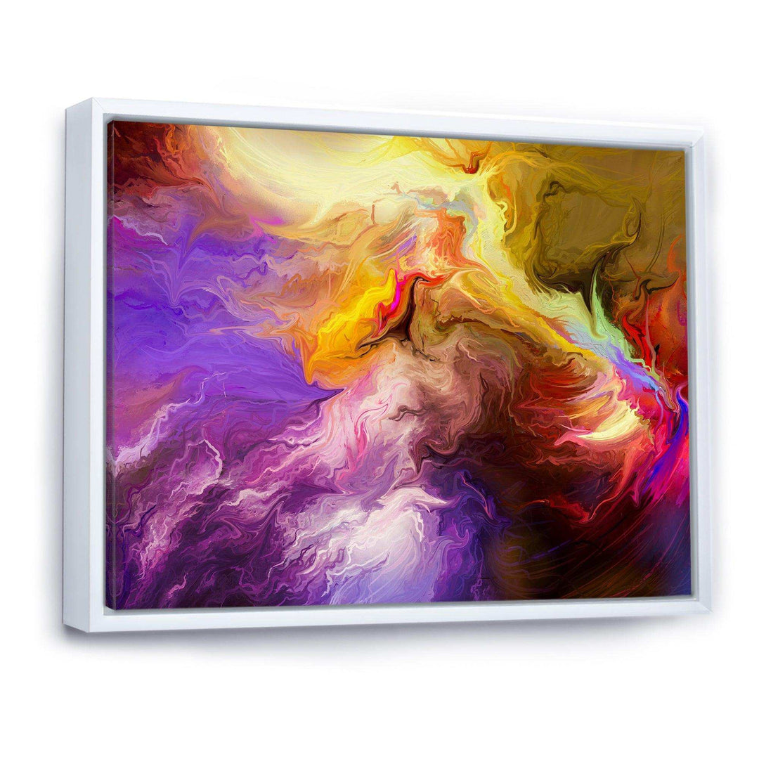 Oil Painted Purple And Yellow Clouds - Modern Wall Art Prints