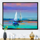 Impressionist Seascape With Little Ships II