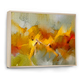 Hand Drawn Oil Brush Strokes In Yellow And Orange