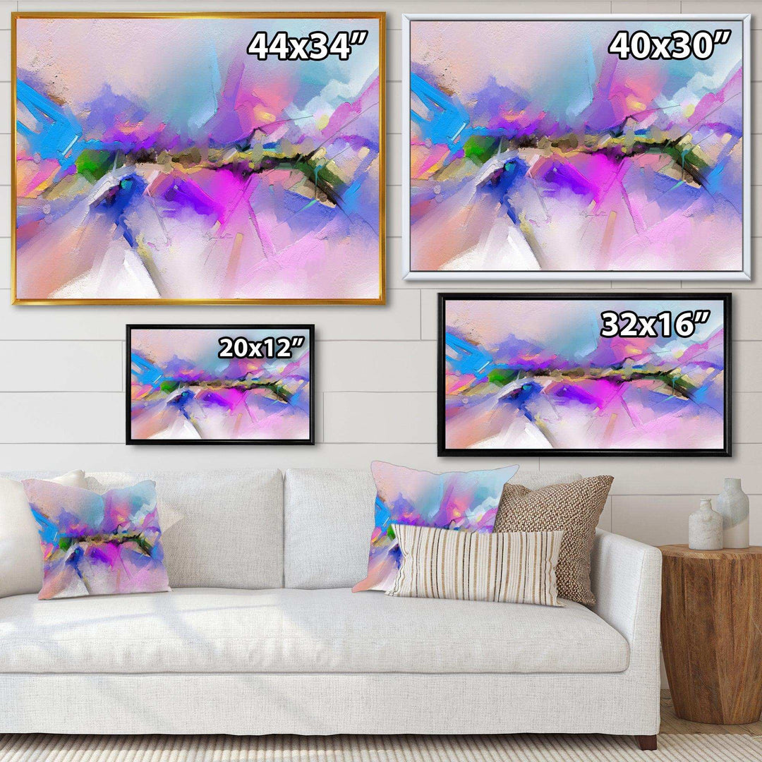 Black River On Purple And Blue Landscape - Modern Canvas Wall Art