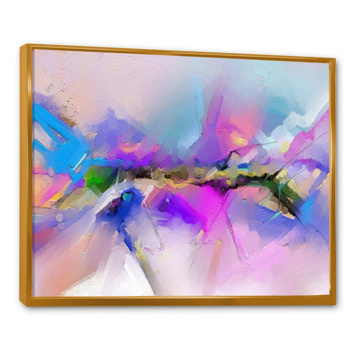 Black River On Purple And Blue Landscape - Modern Canvas Wall Art