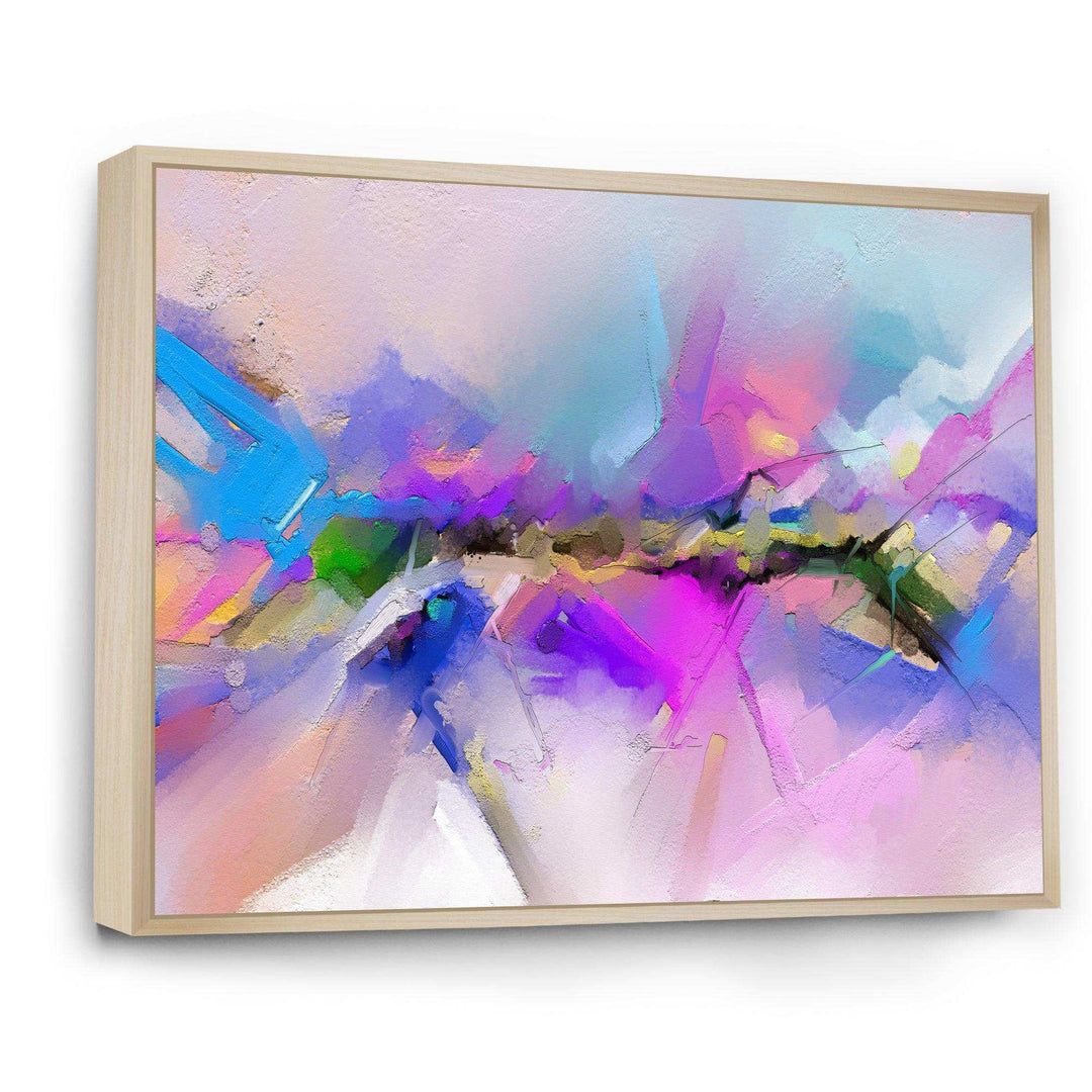 Black River On Purple And Blue Landscape - Modern Canvas Wall Art