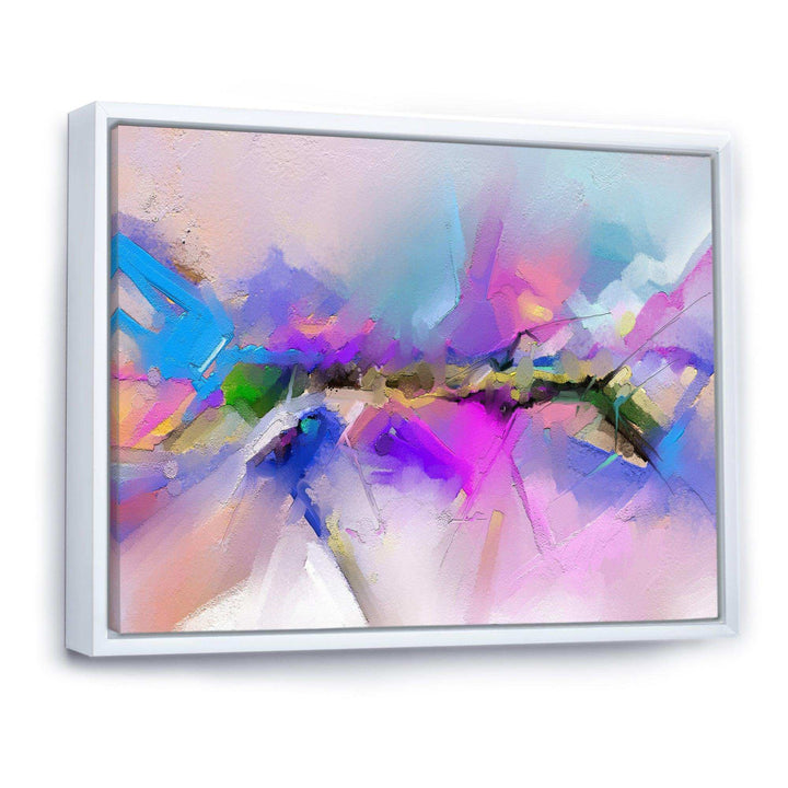 Black River On Purple And Blue Landscape - Modern Canvas Wall Art