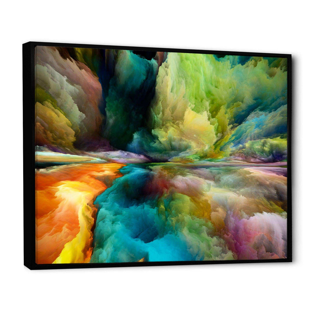 Colorful Motion Gradients Of Surreal Mountains And Clouds - Modern Canvas Wall Art