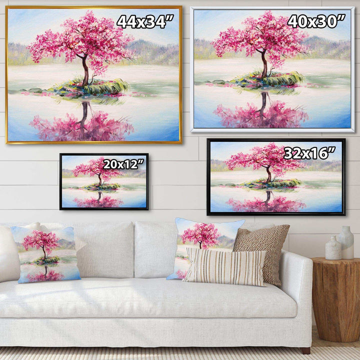 Japanese Cherry Blossom Tree On Little Idyllic IsLand