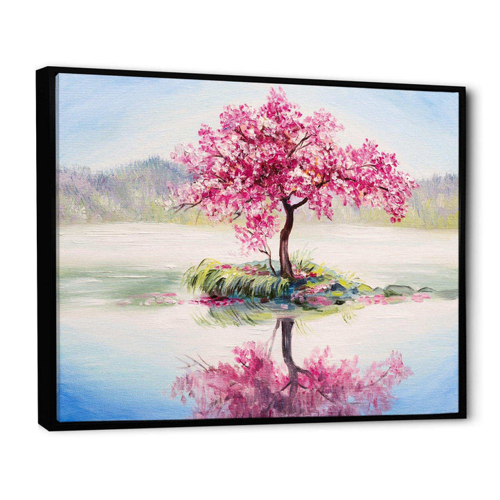 Japanese Cherry Blossom Tree On Little Idyllic IsLand