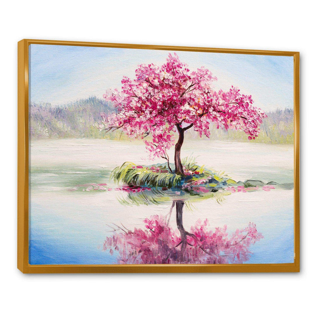 Japanese Cherry Blossom Tree On Little Idyllic IsLand