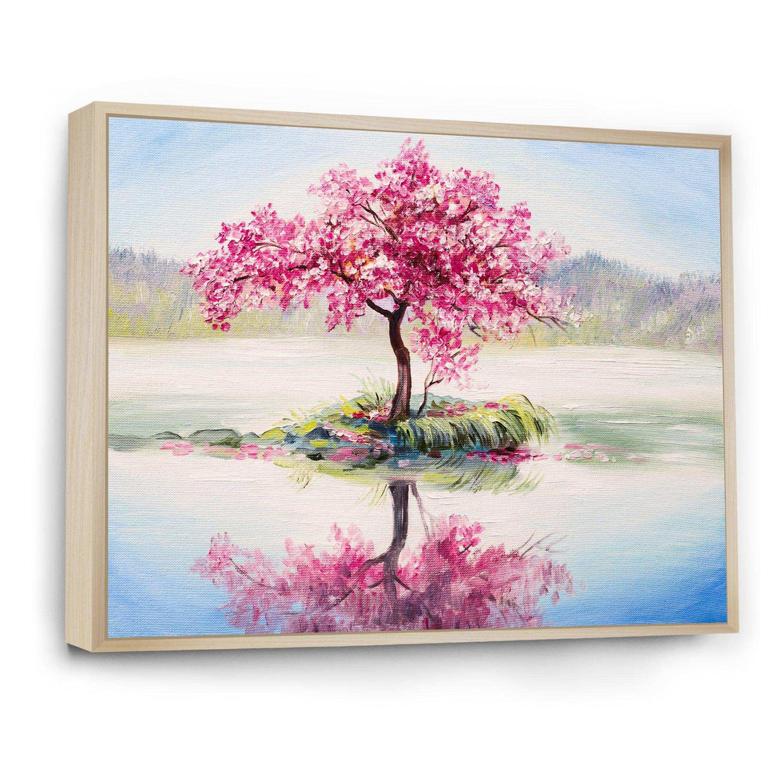 Japanese Cherry Blossom Tree On Little Idyllic IsLand