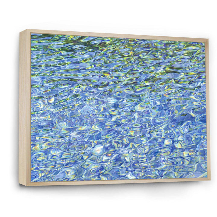 Sunny Water With Transparent Waves Reflecting Gentle Sunshine II - Modern Bedroom Wall Art