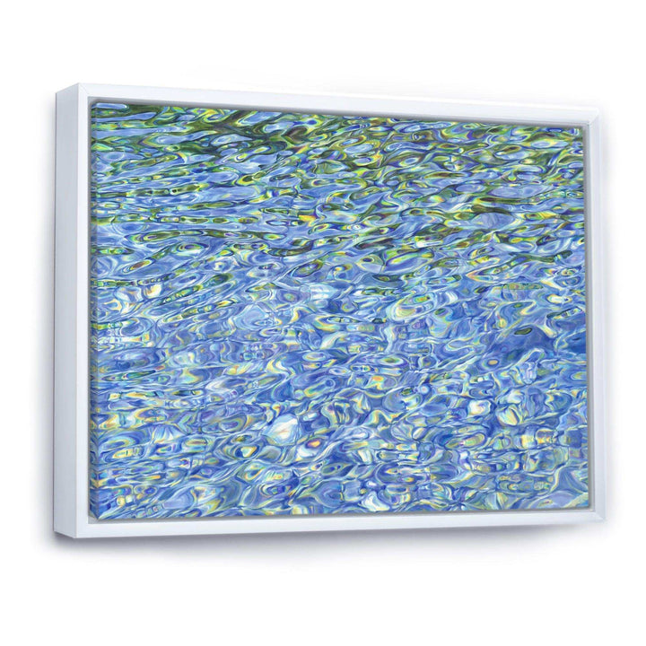 Sunny Water With Transparent Waves Reflecting Gentle Sunshine II - Modern Bedroom Wall Art