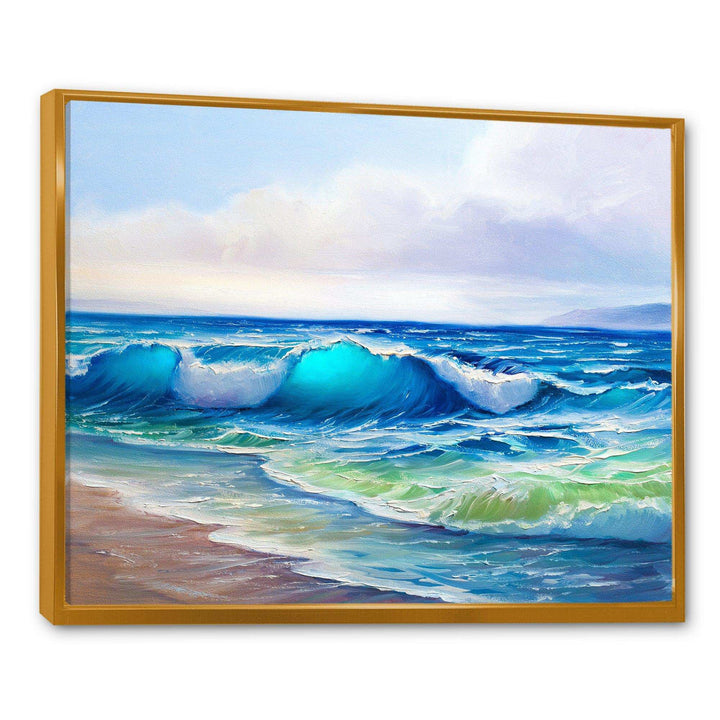 Seascape With Sunlight Catching A Wave