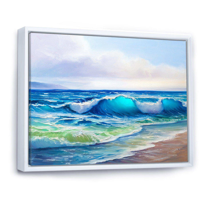 Seascape With Sunlight Catching A Wave
