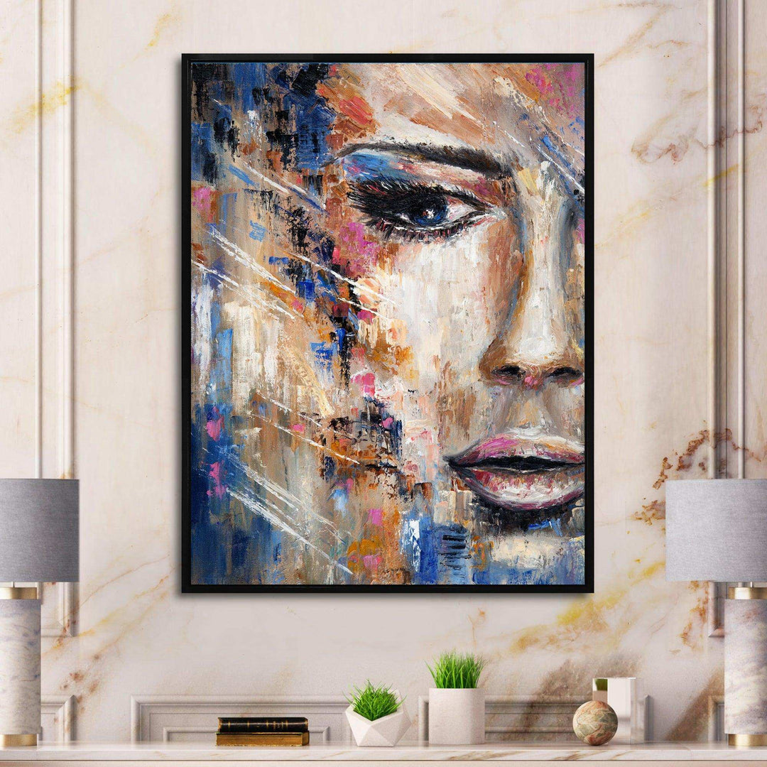 Portrait Of A Young Woman IV - Modern Canvas Wall Art