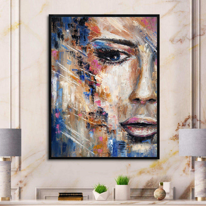 Portrait Of A Young Woman IV - Modern Canvas Wall Art